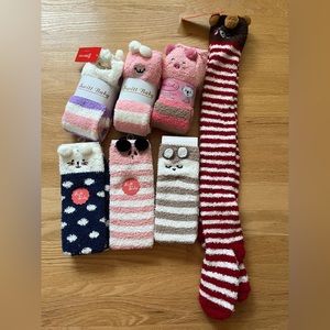 Long fluffy animal socks